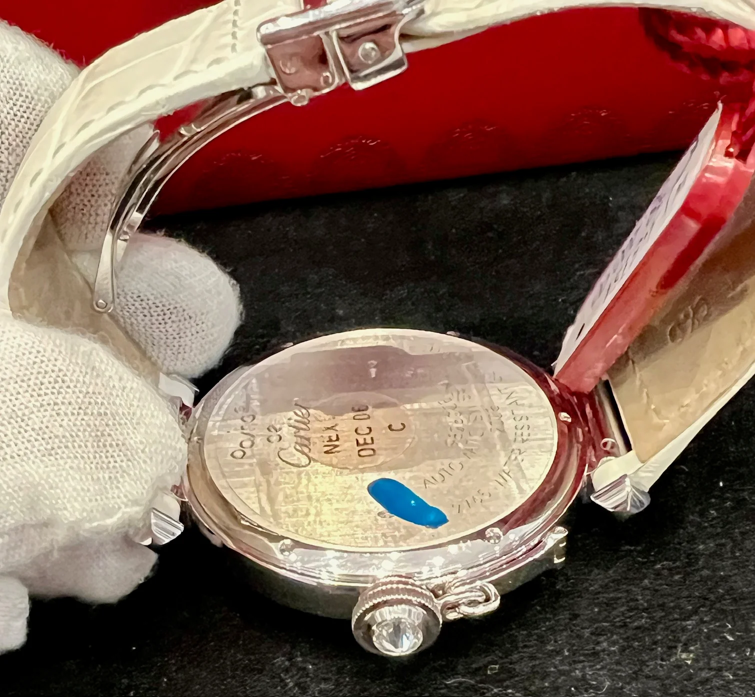 Cartier Pasha 2765 NOS 42mm White Gold Diamond Bezel factory - Image 4