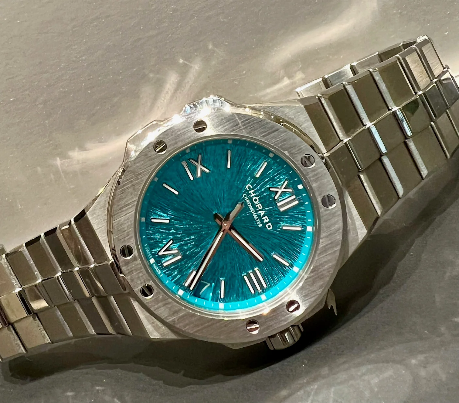 Chopard Alpine Eagle Large 2022 like new Maritime blue dial - Image 6