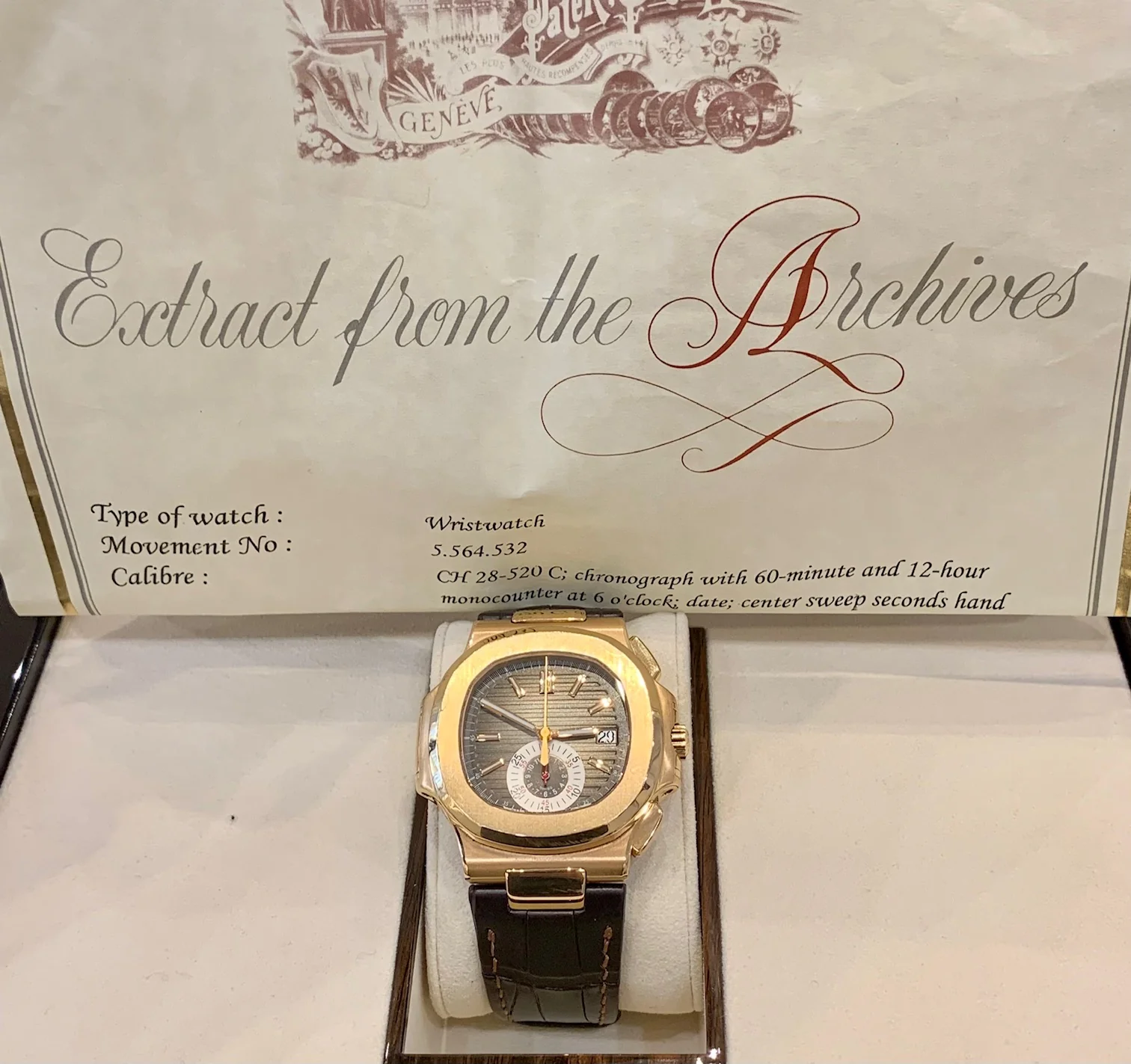 Patek Philippe Nautilus 5980/1R-001 Chocolate 2011 Extrait d'archive - Image 6