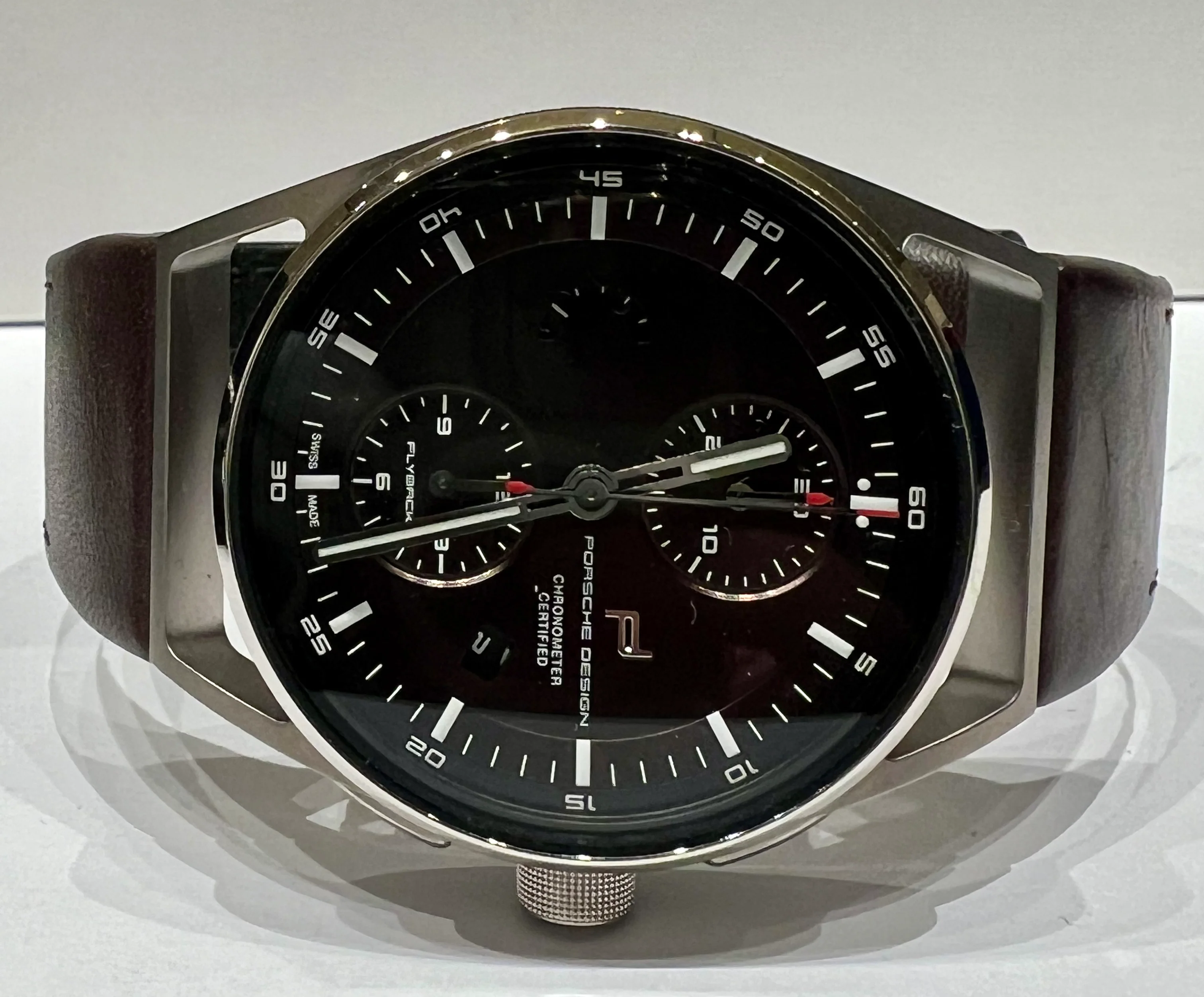 Porsche Design 1919 Chronotimer Flyback Brown Leather Chronometer NEW - Image 6