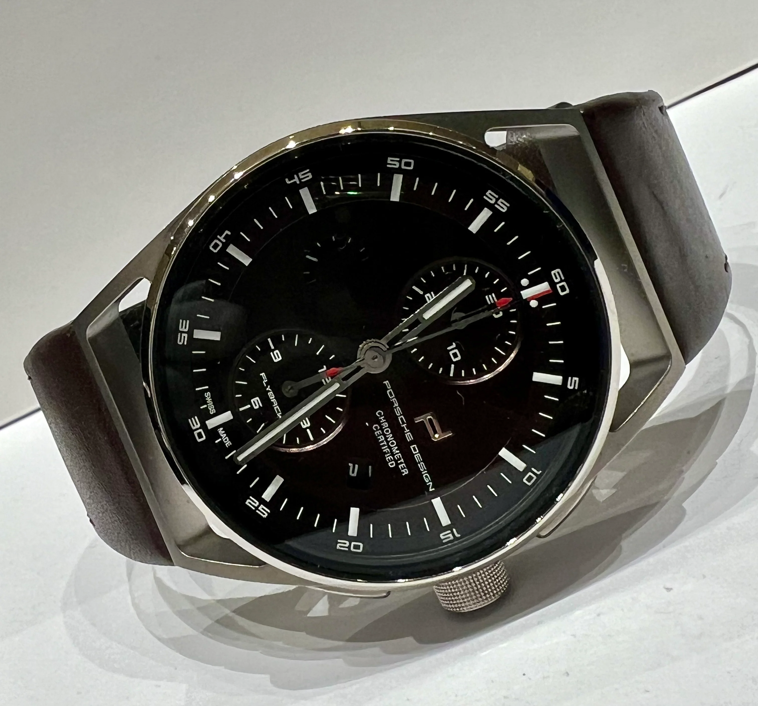 Porsche Design 1919 Chronotimer Flyback Brown Leather Chronometer NEW - Image 7