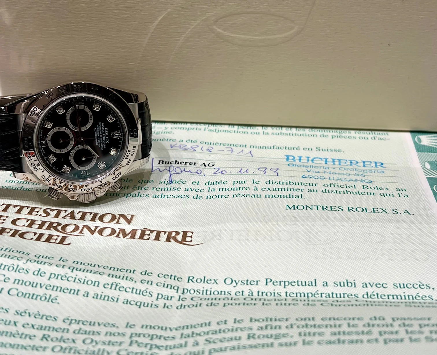 Rolex Daytona 16519 Black Diamond Index 1999 (CH) - Image 7